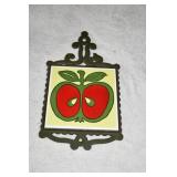 MCM Enesco Ceramic Apple Trivet