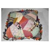Vtg Handmade Patchwork Quilted Throw Pillow