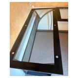 Glass and Metal Corner Desk