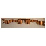 Vtg Copper Ribbon Wall Art Decor