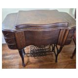 Vtg Free Treadle Sewing Machine