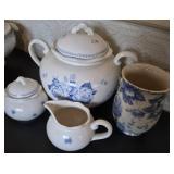 Blue and White Ceramic Tea Set