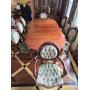 Vtg Dining Set with 8 Chairs and Leaf