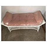 Wicker Bench with cushion