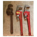 Set of 3 Pipe Wrenches