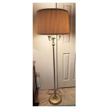 Vtg Solid Brass Floor Lamp