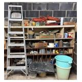 Contents of shelves-Extention Cords, Painter