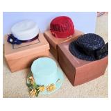 4 Vintage Ladies Hats-See Photos