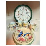 Lenox Plates and Cups, Bird Clock