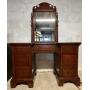 Antique Wooden Vanity with Ornate Mirror