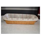 Longaberger Basket w/ Cloth and Plastic Liner