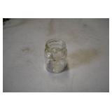 Pair of Vintage Glass Inkwells