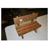 Small I Love Bears Doll Bench
