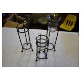 Set of 3 Metal Votive Candle Holders