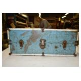 Vtg Small Metal Trunk