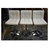 Set of 3 MCM Style Swivel Adjustable Bar Stools
