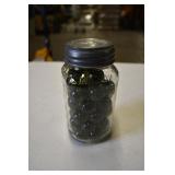 Vintage Jar Full of Green Grape Cluster Marbles