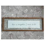 Framed Wall Art With Handwritten Quote