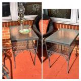 Metal and Glass Side Table