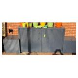 Black Wood Outdoor Storage Cabinet