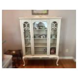 Wooden Display Cabinet With Glass Panels