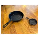 Two Cast Iron Skillets