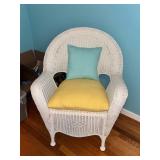 Hampton Bay White Wicker Chair