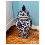 Blue and White Porcelain Ginger Jar