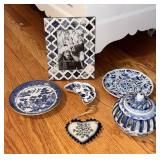 Blue and White Decorative Items