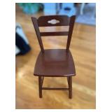 Wooden Chair with Cutout Backrest Design