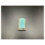 Sterling Silver and Turquoise-like Pendant