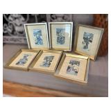 Six Framed Japanese Prints