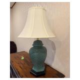 Green/blue Table Lamp With Shade
