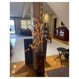 Illuminated Floral Tree with Decorative Vase