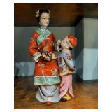 Porcelain Figurine of Woman and Child