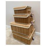 Four Natural Storage Baskets