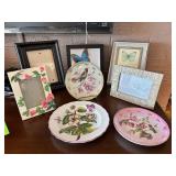 Decorative Plates and Framed Artwork Set