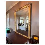 Gold Gilt Mirror with Ornate Frame