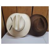 Two Hats: Resistol Felt & Canvas