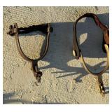 Metal Spurs with Leather Straps
