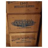 Blue Anchor and Lambert Wooden Crates