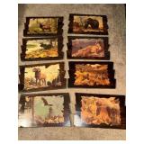 Eight Rustic Wildlife Wall Plaques
