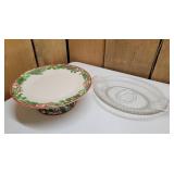 Adams Glass and Holiday Cake Plate