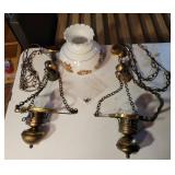 Hanging Brass Lamps With Shade