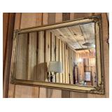 Gold-Tone Wall Mirror with Decorative Frame
