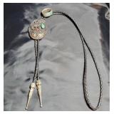 Southwestern Silver Bolo Tie and Ring
