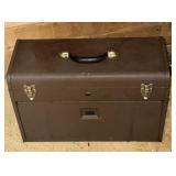 Vintage Metal Tool Chest With Tools