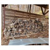 Stack of Firewood and Wooden Pallets