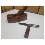 Wooden Planer and Stanley T-Bevel No. 25