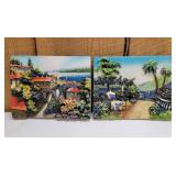 Hand-Painted 3D Seaside Wall Scenes